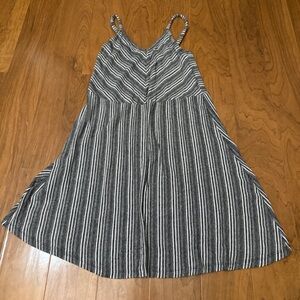 Universal Thread Striped Midi Dress in Black and White